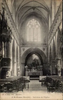 Interior da Igreja de São Tiago — Rennes (Manche) — M. Le Roy, editor - 21