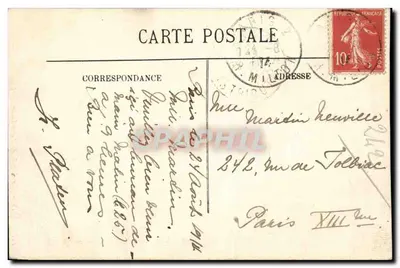 Paryż — Façada katedry Notre-Dame — LL. — N° 127 — Rewers