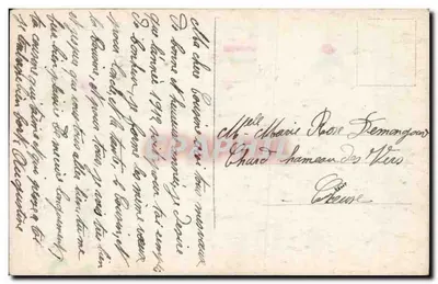 Casal com cesta de flores — Boa Ano — REX 4042 — Verso