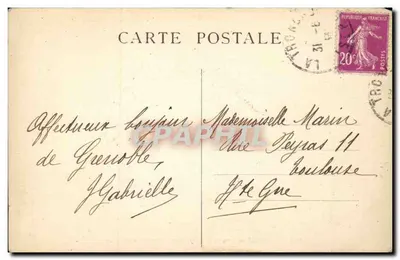 Grenoble — Antiga porta de Saint-Laurent e a igreja — CL.A.V. n°0145 — Verso