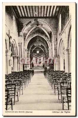 Sermaize-les-Bains (Marne) — Interior da Igreja — Edição Paul Poussey