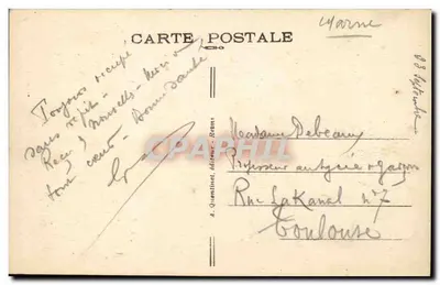 Reims — Cours J.-B. Langlet — Widok na południe — Rewers