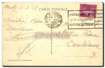 Metz — A Estação — Foto Prillot, n° 4794 — Verso