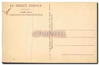 Albi (Tarn) — Arcybiskupstwo i Katedra św. Cecylii — Les Éditions d'Art Yvon, Paris — Rewers