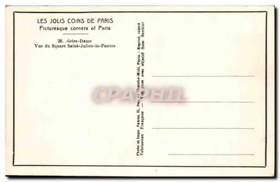 Notre-Dame van Parijs — Uitzicht van het Square Saint-Julien-le-Pauvre — Patras — Achterkant