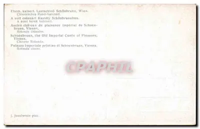 Chinese kamer — Oud paleis van Schoenbrunn — J. Jaunbersin pinx. — Achterkant