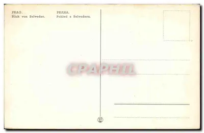 Widok Pragi — Katedra Świętego Wita z Belwederu — wydawca nieznany — Rewers