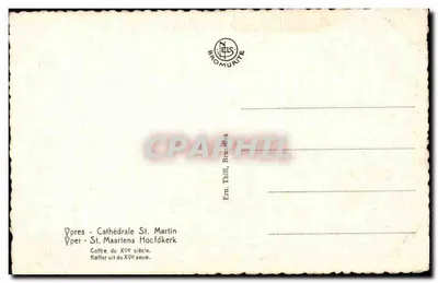 Baú do século XV — Catedral de São Martinho, Iepres — Verso
