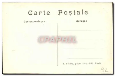 Bois de Boulogne (artístico) — Bagatelle — O castelo — F. Fleury, Paris, n°56 — Verso