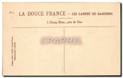 L'Etang Blanc blisko Dax — Landes de Gascogne — Wydawnictwo Art YVON — Rewers