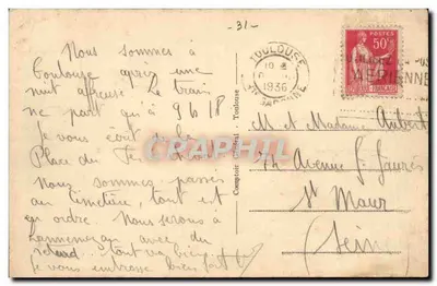Toulouse — Il Donjon — C. V. — Verso