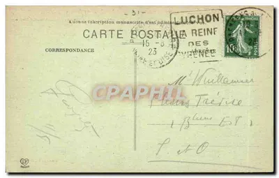 Hôtel de Superbagnères — Luchon (Wys. 1.800 m.) — Fot. Ledesert - Toulouse — Rewers