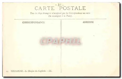 Donjon Capitole — Toulouse — wyd. LL, nr 31 — Rewers