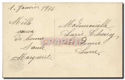 Bouquet de fleurs — Bonne Année — wydawca anonimowy, nr 810 — Rewers