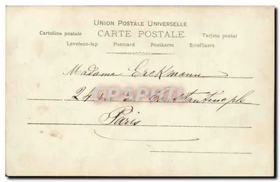 Mulher em vestido rosa e branco — Vaudeville — Rewlanger, Paris, n° 1067 — Verso