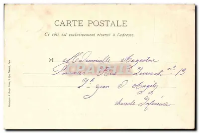 Matha - Widok frontu kościoła św. Hérie — Wyd. Biblioteka Daviaud, Matha — Rewers