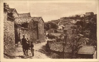 Vila kabyle — vista de rua com habitantes — Fort-National, editor desconhecido, n° 23