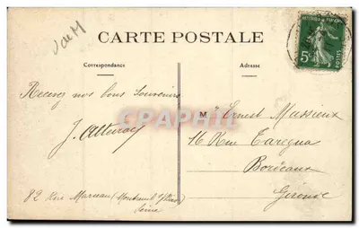 Bois de Vincennes — Wejście do jaskini — C.P. 8 — Rewers