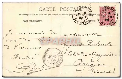 O Bois de Vincennes — Em direção ao lago dos Minimes — G. I. — Verso