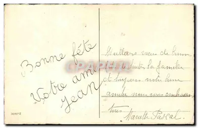 Bukiet kolorowych kwiatów — wydawca nieznany, nr 3067 — Rewers