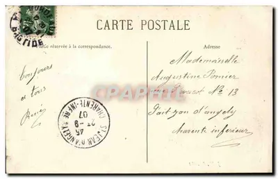 Wystawa Morska w Bordeaux 1907 — Widok panoramiczny z Pałacu — J. Nardot, wyd. — Rewers