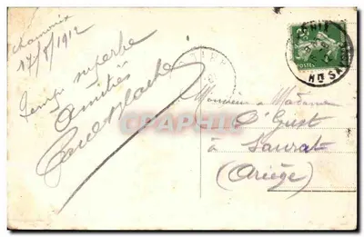 Morze Lodowe i Hotel Montanvert (wys. 1969 m) — Charnaux Frères & C°, Genewa, nr 708 — Rewers