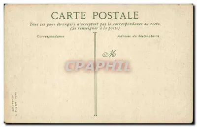 Paryż - Rue Royale — widok dawnego Pałacu Royal — wydawca L. V. & Cie — Rewers