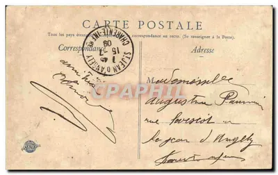 Angoulême, à noite — 34º Regimento de Artilharia — editor não identificado — Verso