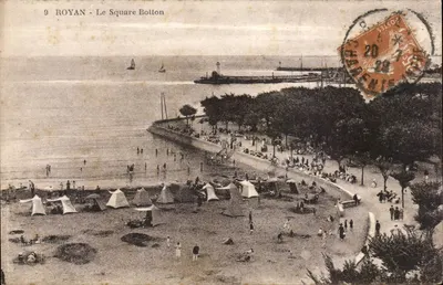 Royan - Plac Botton — widok plaży i portu — Wydawnictwo Nowe Galerie, Royan