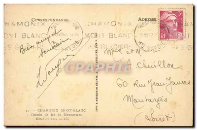 Chamonix Mont-Blanc — Kolej Montenvers — Hotel du Dru — Levý & Neurdein Réunis — Rewers