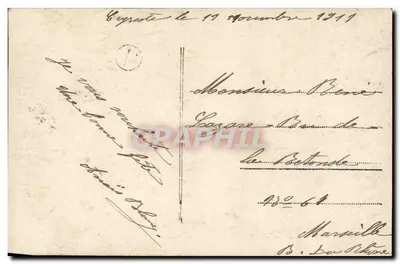 Dziewczynka i piesek — scena ogrodowa — wydawca REX n°438 — Rewers