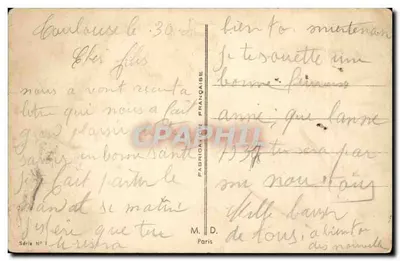 Zasnieżone wioski — Wesołych Świąt — M. D. Paris, seria N°1 — Rewers
