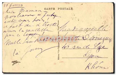 Jeanne d'Arc, autorstwa Chapu — rzeźba — wydanie 'La Cigogne' nr 518 — Rewers