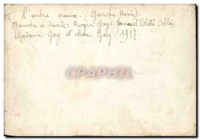 Família Gay e Celli — árvore oca — Paris — G. Jarchi, Paris — Verso
