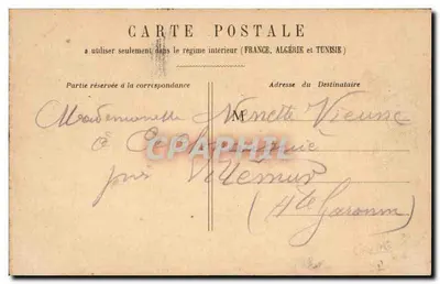 Paryż — La Conciergerie — widok mostu i rzeki z łodzią — wydawca nieznany — Rewers