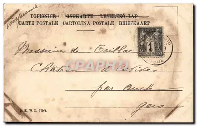 Coupé à deux chevaux — P. Diens — éditeur non visible — Verso