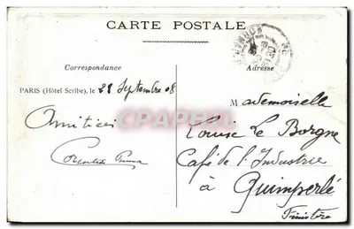 Paris — Le Boulevard des Capucines (L'Hôtel Scribe) — Éditeur non identifié — Rewers