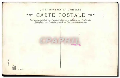Eu morro ou me apegue — jovem mulher e pombas — Union Postale Universelle, série 541 — Verso
