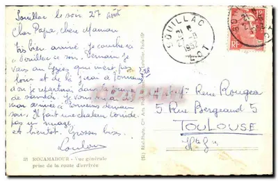 Rocamadour — Pejzaż ogólny wykonany z drogi przyjazdowej — Cîr Arts Photo, nr 31 — Rewers
