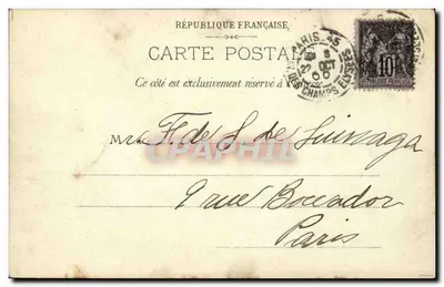 Paryż — Trocadéro — wydawca Canal, n°43 — Rewers