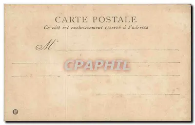 Femme en robe blanche et chapeau fleuri — paysage rural — éditeur M. M. (signature visible) — Verso