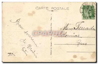 Moulin - Cours Anatole-France e a Prefeitura — Edição La Clignote, n° 1758 — Verso