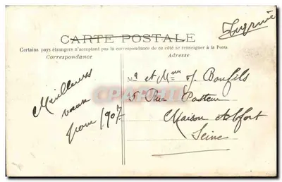 Bonne Année — M. Paris — wydawca M. Paris, numer serii nie widoczny — Rewers