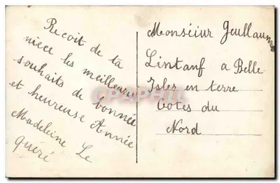 Arranjo de rosas vermelhas e amarelas — R.B. PARIS, n°423 — Verso