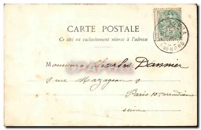 Citrouillard em Paris — Dois homens discutindo sobre a Torre Eiffel — Phototype A. Bergeret et Cie, Nancy — Verso