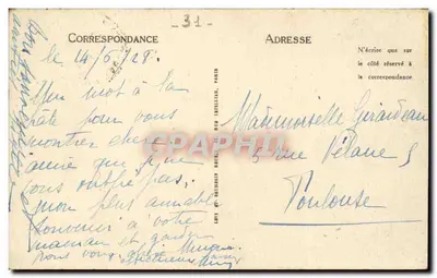 Luchon - Brug bij de Cascate van de Parisien — Selecta, n°162 — Achterkant