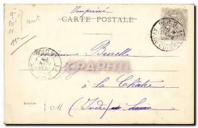 Parijs — De Statuïne van de Republiek — Postdrukkerij — Achterkant