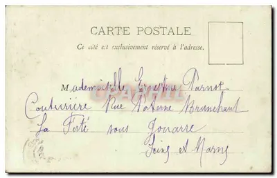 Paris - O Panteão — A. Tarido, Paris — Verso