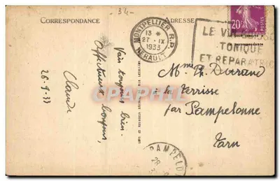 Montpellier — O Castelo da Água — LL, n° 111 — Verso