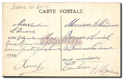 Chalon-sur-Saône — Praça de Beaune — Editor Chot Combier, Macon — Verso